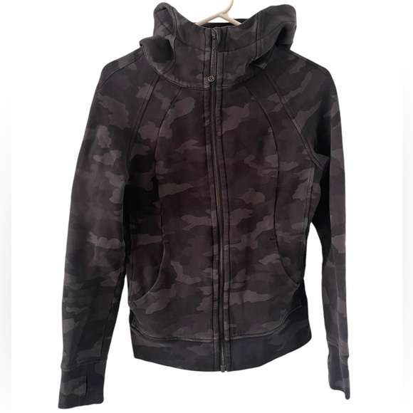 Lululemon Scuba Hoodie Light Cotton Fleece Heritage 365 Camo Deep Coal Multi 6 - Picture 4 of 9